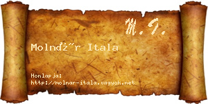 Molnár Itala névjegykártya